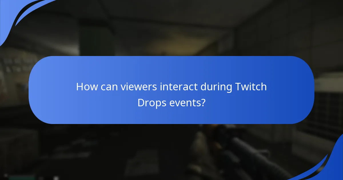 How can viewers interact during Twitch Drops events?