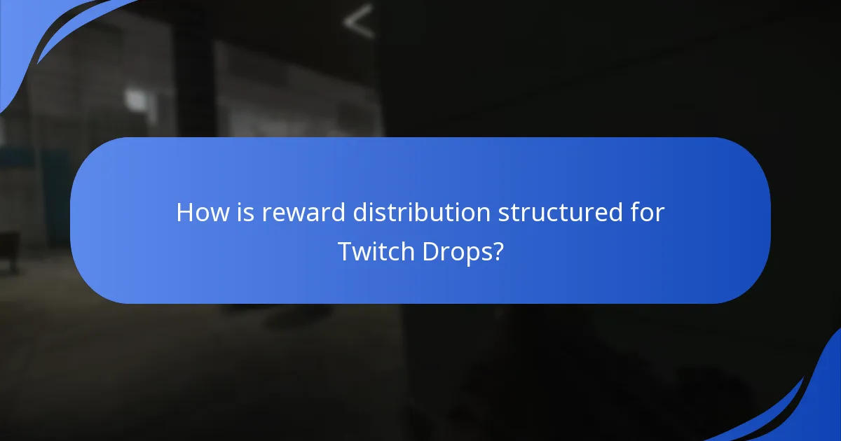 How is reward distribution structured for Twitch Drops?