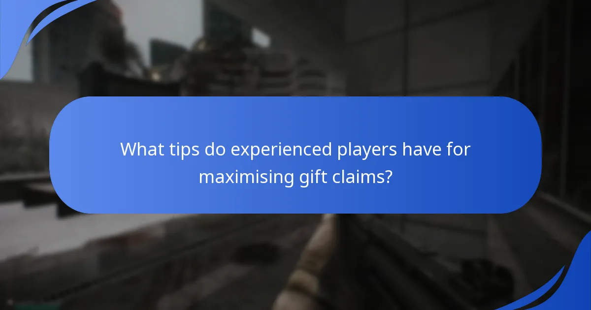 Where can players discuss gift claims in the community?